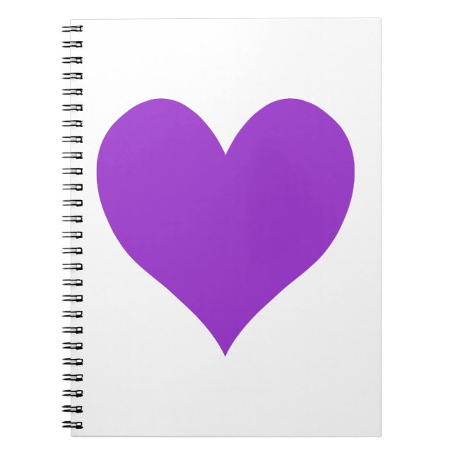 Carnet Coeur d'orchidée foncée mignon (Devant)