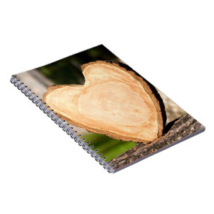 Carnet coeur en bois