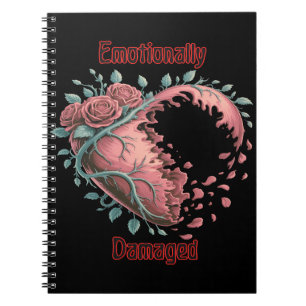 Carnet Coeur gothique et Rose