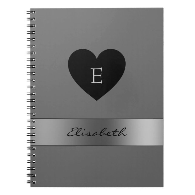 Carnet Coeur noir (Devant)