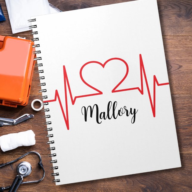 Carnet Coeur personnalisé Simple Médicale (Créateur téléchargé)