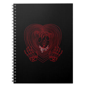 Carnet Coeur Pleurant En Rouge - Skeleton Coeurs Mains