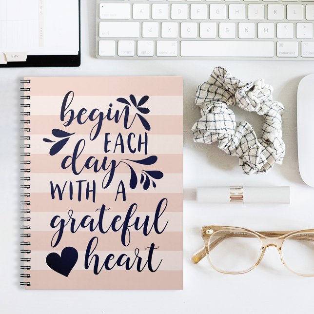 Carnet Coeur reconnaissant | Citation de typographie lett (Créateur téléchargé)