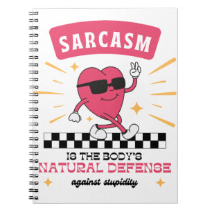 Carnet coeur rétro sarcastique