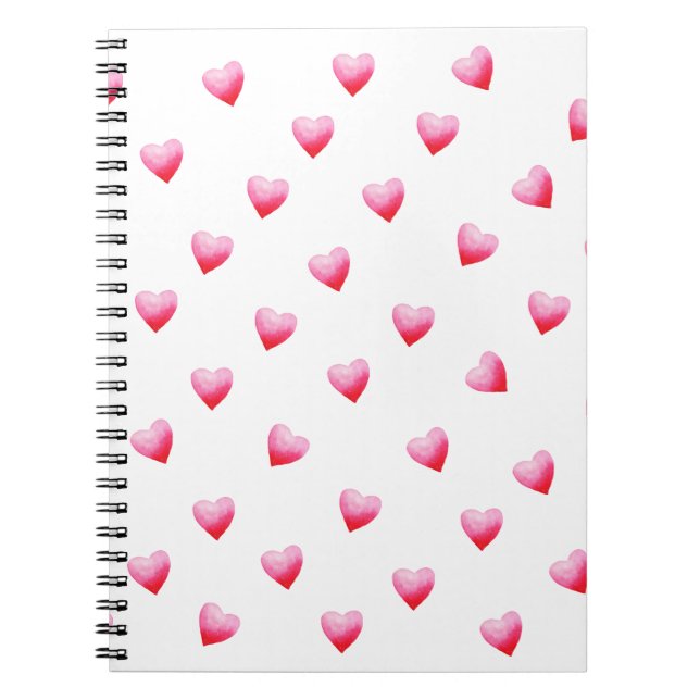 Carnet Coeur rouge mignon romantique (Devant)