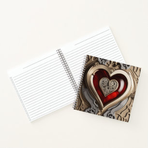 Carnet Coeur Steampunk - Amour mécanique complexe