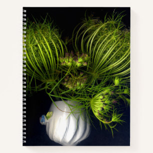 Carnet Cœur vert en noir