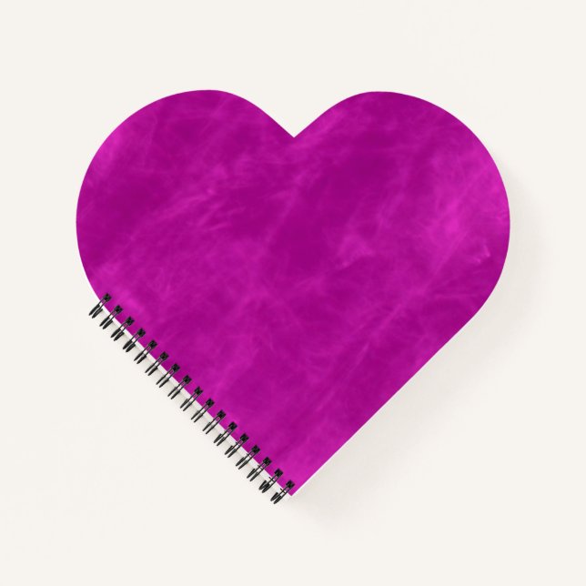 Carnet Cœur Violet Magenta (Devant)