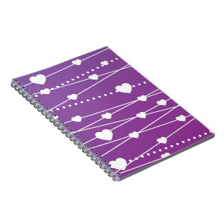 Carnet Coeurs, coeurs, coeurs ! ! (pourpre)