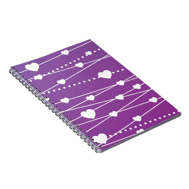Carnet Coeurs, coeurs, coeurs ! ! (pourpre) (Côté Droit)