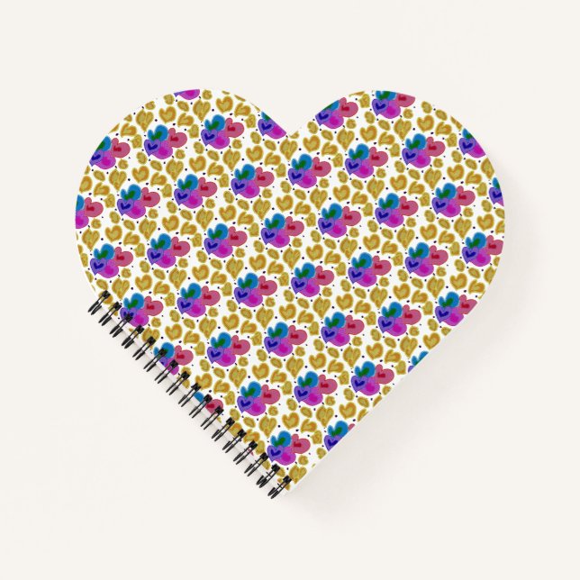 Carnet Coeurs colorés Design Saint Valentin (Devant)