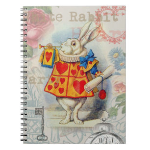 Carnet Coeurs de lapin blanc Alice Classic