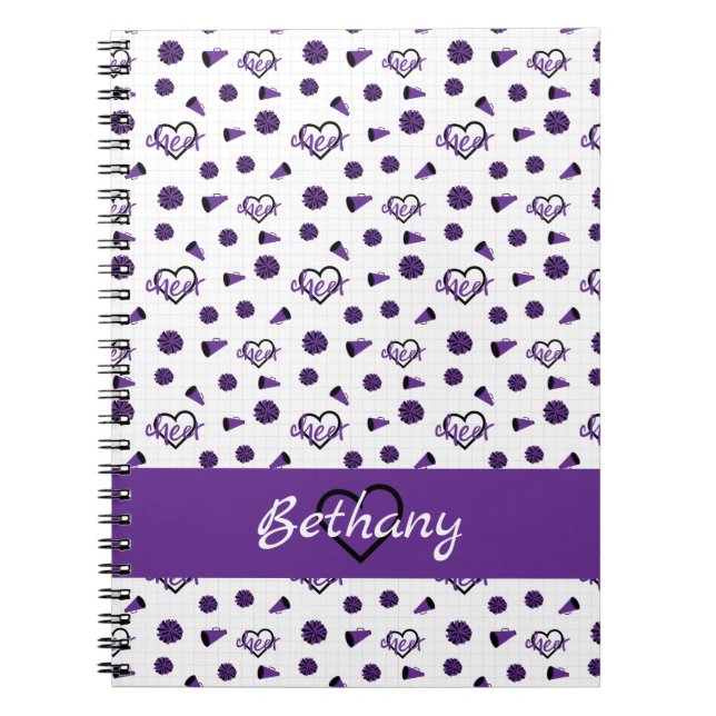 Carnet Coeurs de poitrine violet, pots de poing, Motif de (Devant)
