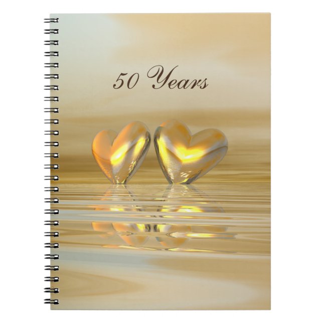 Carnet Coeurs d'or (Devant)