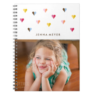 Carnet Coeurs doux - multicolores - Photo