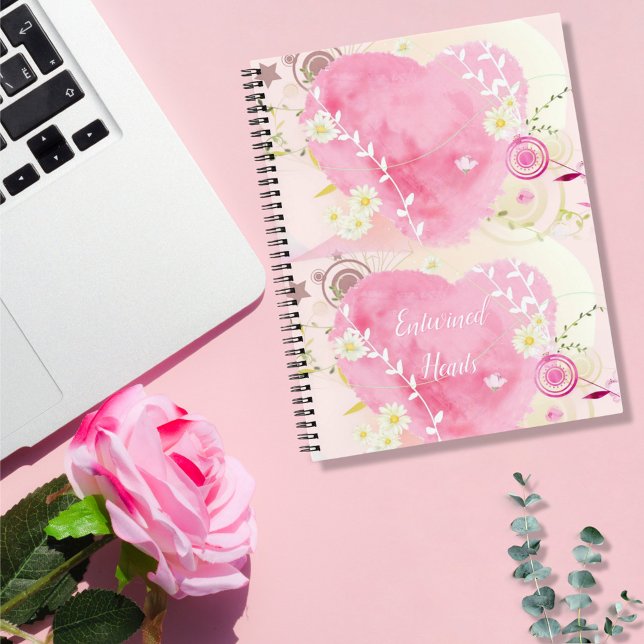 Carnet Coeurs enmêlés - rose (Créateur téléchargé)