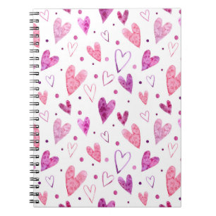 Carnet Coeurs et Pois roses : Plaisir romantique.