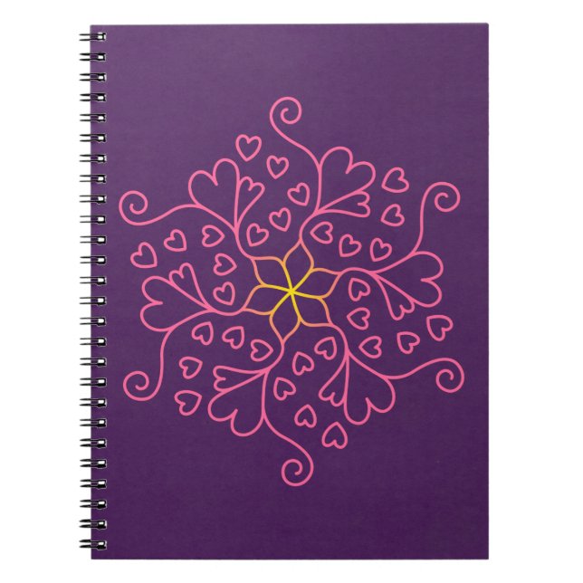 Carnet Coeurs & Fleurs Inspiré Mandala (Devant)