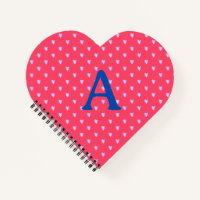 Coeurs Monogrammes personnalisés Motif Rose chaud