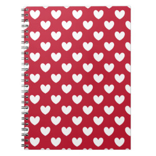 Carnet Coeurs polka blancs et rouges