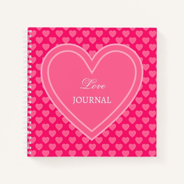 Carnet Coeurs roses (Devant)