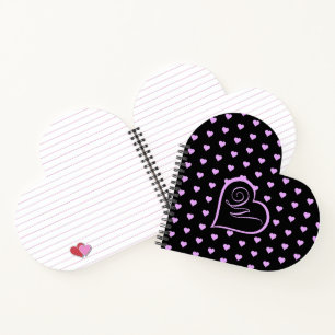 Carnet Coeurs roses amusants et ludiques Personnalisés