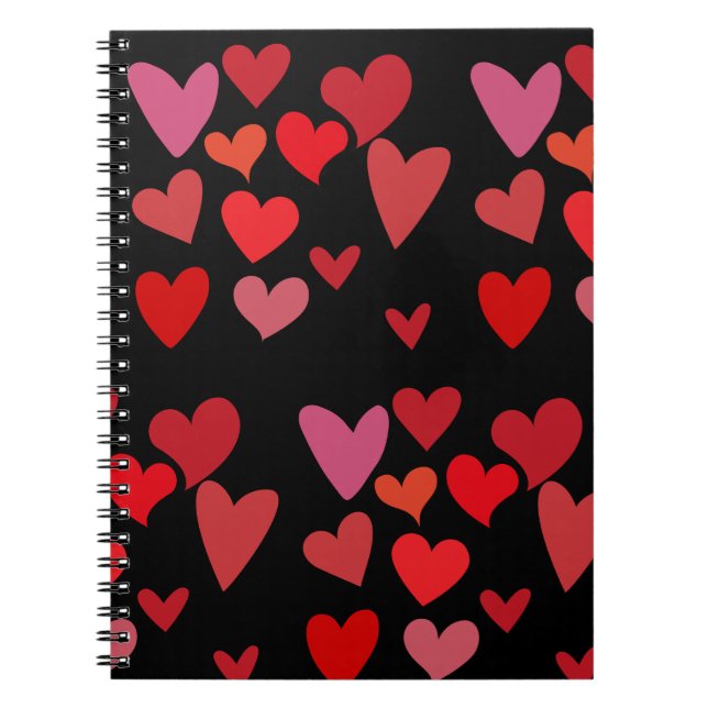 Carnet Coeurs rouges (Devant)