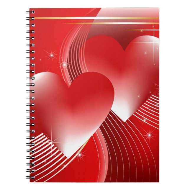 Carnet Coeurs rouges (Devant)