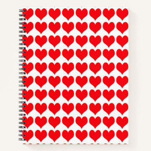 Carnet Coeurs rouges