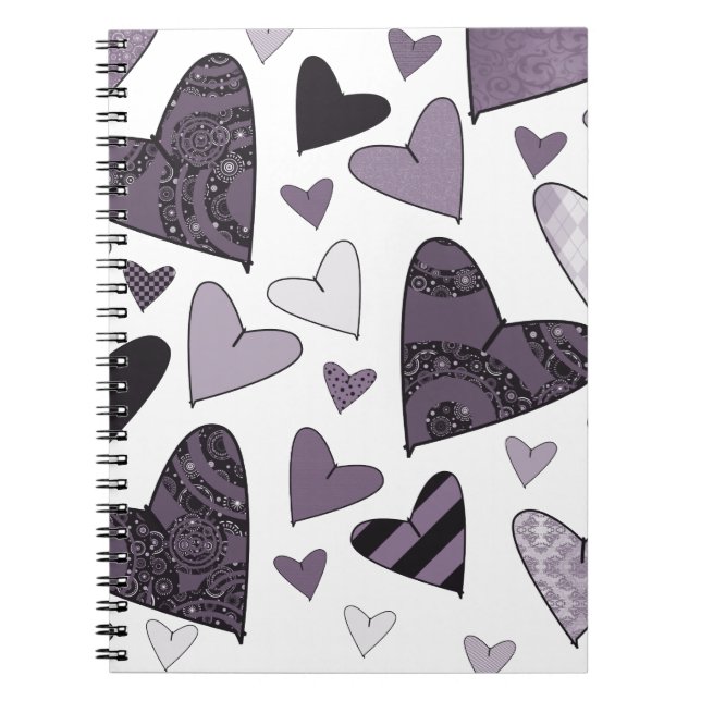 Carnet Coeurs stylisés (Devant)