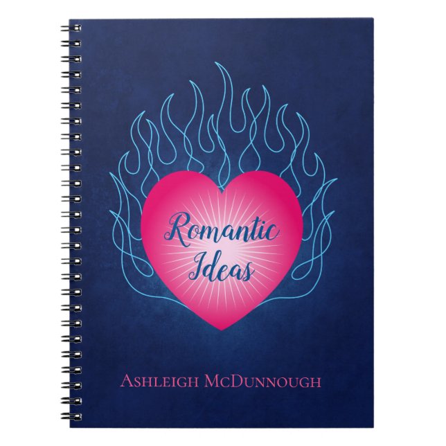 Carnet Coeurs sur le feu Idées romantiques (Devant)