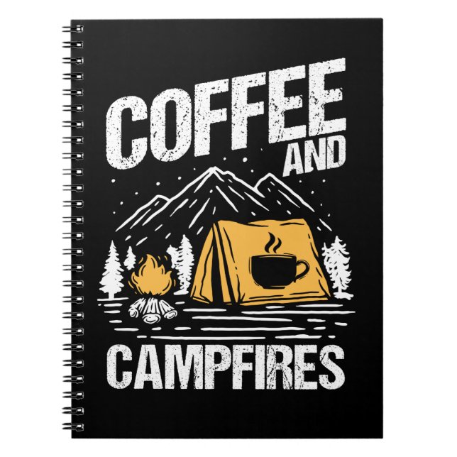 Carnet Coffee Campfires Funny Nature Camping (Devant)