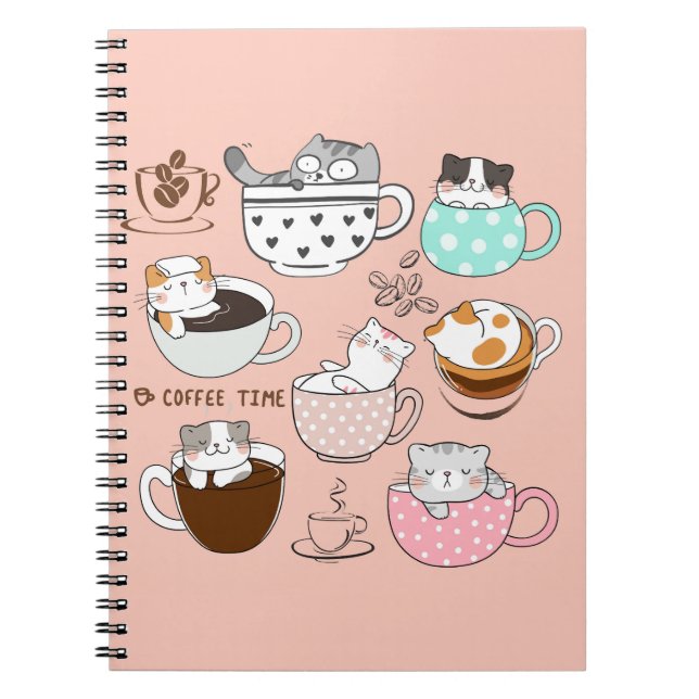 Carnet Coffee Cats Drôle (Devant)