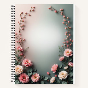 Carnet Coins de fleurs aquarelles douces   Botanique élég