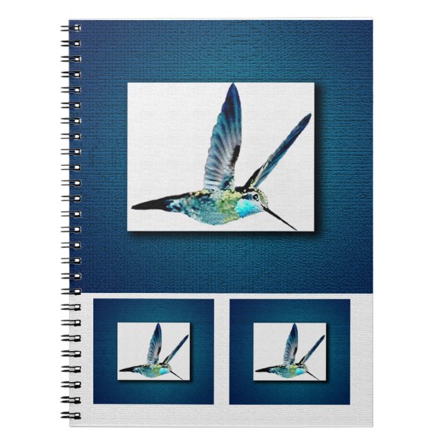 Carnet Colibri bleu (Devant)