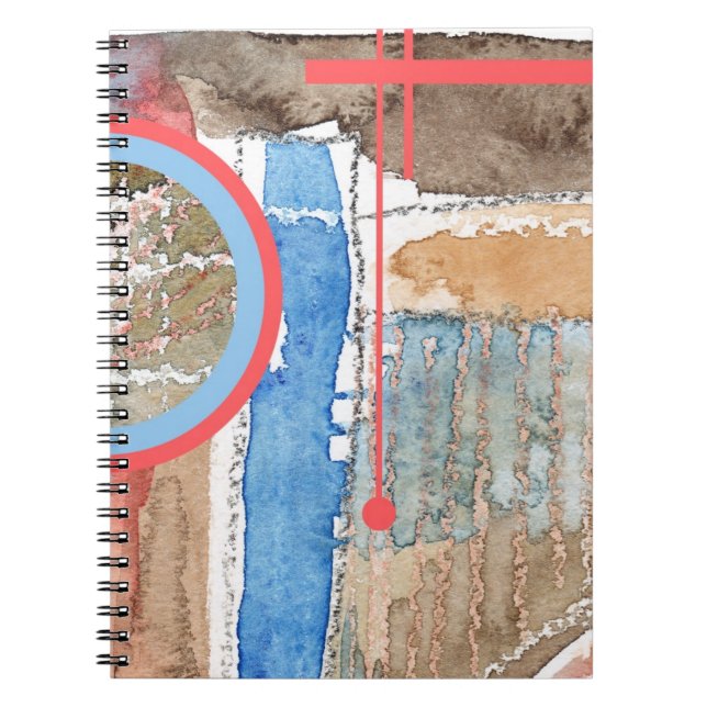 Carnet collage d'art abstrait, médias mélangés et (Devant)