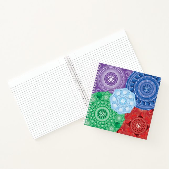 Carnet Collage de cinq éléments Mandala Spiral Notebook (Intérieur)