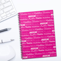 Collage de nom de filles personnalisé rose chic