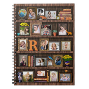 Carnet Collage de photos de famille Antique Bookcase Pers