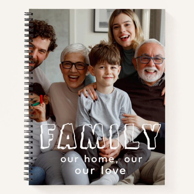 Carnet Collage de script familial Chic (Devant)