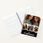 Collage photo 4 tendance Nom du script noir blanc