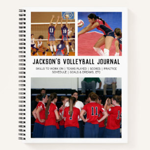 Carnet Collage photo de l'équipe du joueur de volley-ball