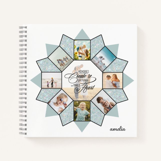 Carnet Collage photo de souvenirs Sea Glass ID1016 (Devant)