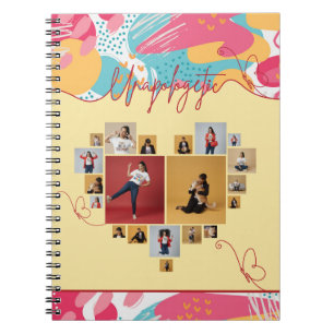 Carnet Collage photo féminin personnalisé sans concession