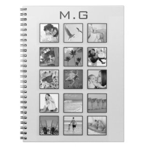Carnet Collage photo filtré noir et blanc