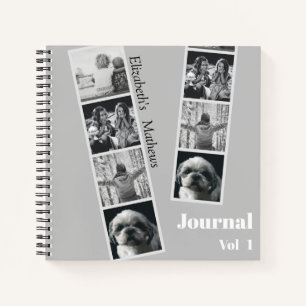 Carnet Collage photo moderne noir & blanc