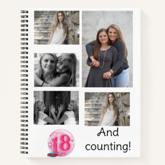 Carnet Collage photo personnalisé 5 | 18e anniversaire