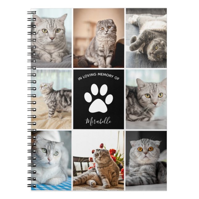 Carnet Collage Photo Personnalisée Cat En Mémoire D'Amour (Devant)
