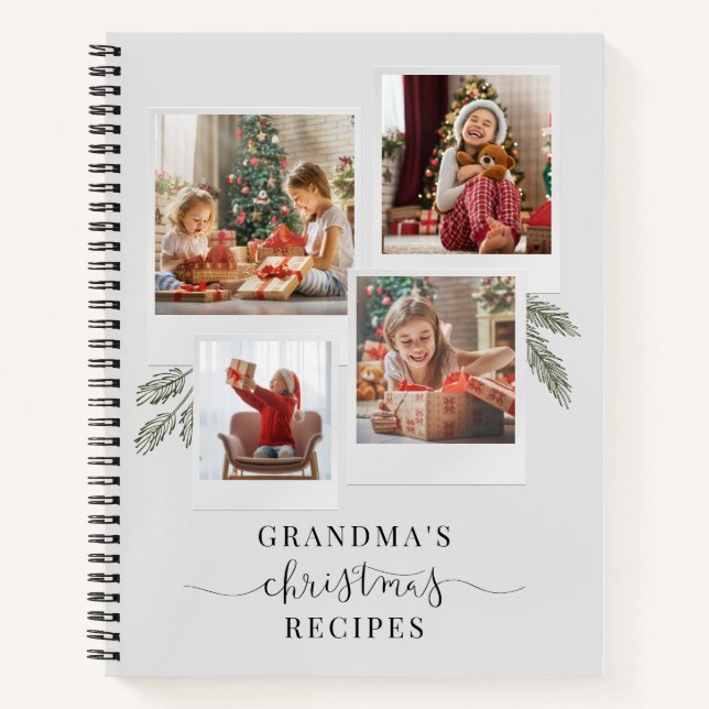 Carnet Collage photo Recettes de Noël de grand-mère (Devant)