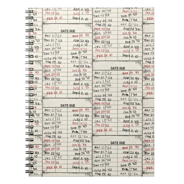 Carnet Collection de cartes de bibliothèque ancienne (Devant)